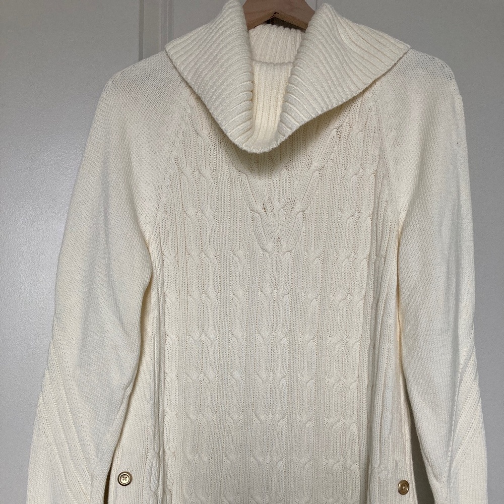 Talbots cream turtleneck sweater